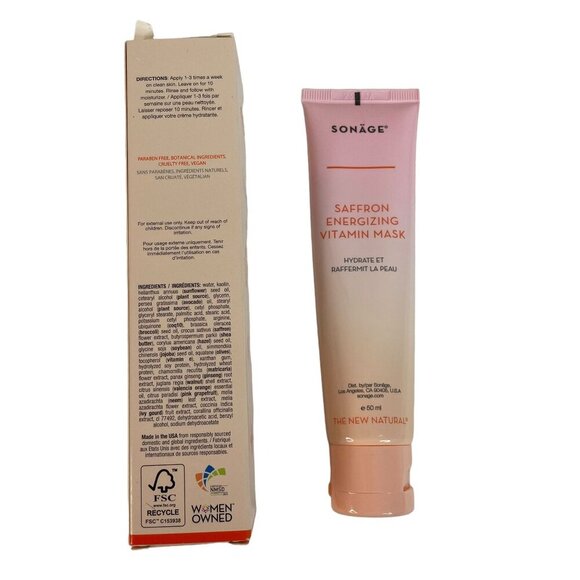 Sonäge Saffron Energizing Vitamin Mask 50ml Hydrates & Firms Skin - Picture 2 of 8